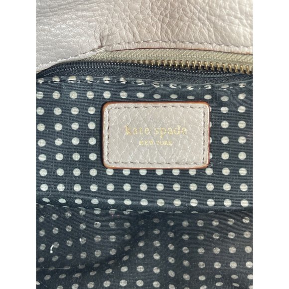 Kate Spade Berkshire Road Stevie Satchel Gray Pebble Leather Shoulder Bag - Picture 8 of 12